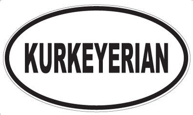 KURKEYERIAN - Oval Sticker