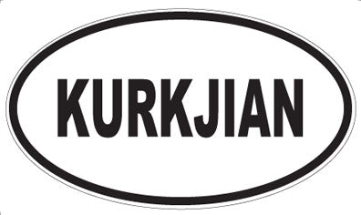 KURKJIAN - Oval Sticker