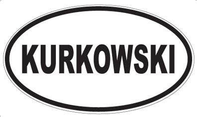 KURKOWSKI - Oval Sticker