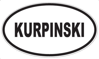 KURPINSKI - Oval Magnet