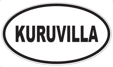 KURUVILLA - Oval Sticker