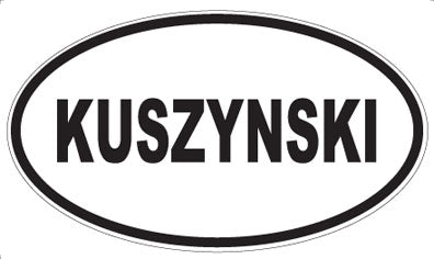 KUSZYNSKI - Oval Sticker