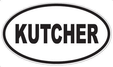 KUTCHER - Oval Sticker
