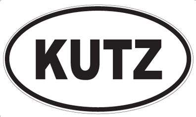 KUTZ - Oval Sticker