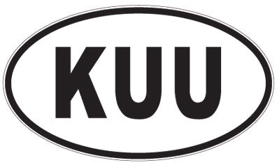 KUU - 3 Letter Initials Oval Magnet