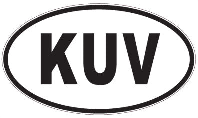 KUV - 3 Letter Initials Oval Magnet