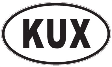 KUX - 3 Letter Initials Oval Sticker