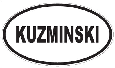 KUZMINSKI - Oval Sticker