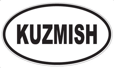KUZMISH - Oval Sticker