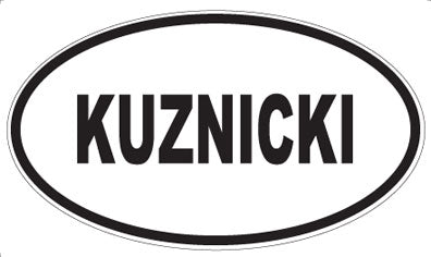 KUZNICKI - Oval Magnet