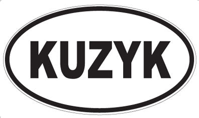 KUZYK - Oval Sticker