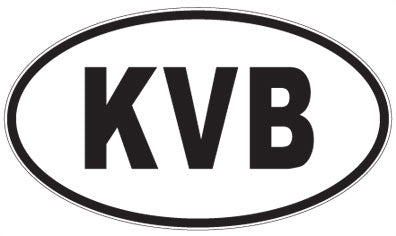 KVB - 3 Letter Initials Oval Magnet