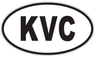 KVC - 3 Letter Initials Oval Magnet