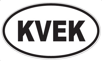 KVEK - Oval Sticker