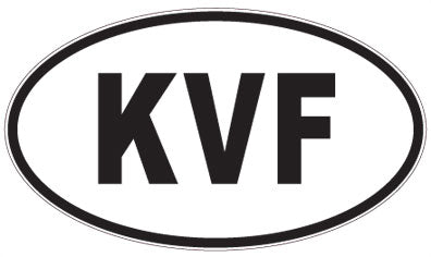 KVF - 3 Letter Initials Oval Magnet