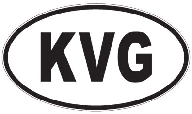 KVG - 3 Letter Initials Oval Magnet
