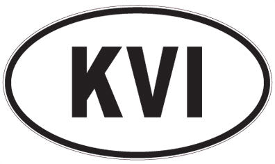 KVI - 3 Letter Initials Oval Magnet
