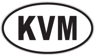 KVM - 3 Letter Initials Oval Magnet