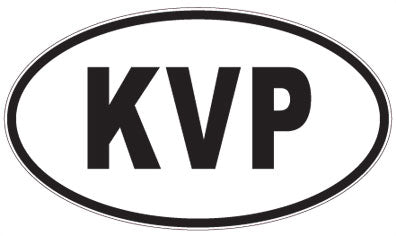 KVP - 3 Letter Initials Oval Sticker