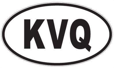 KVQ - 3 Letter Initials Oval Magnet