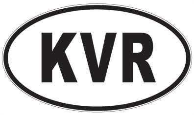 KVR - 3 Letter Initials Oval Magnet