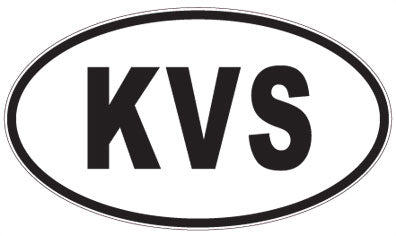 KVS - 3 Letter Initials Oval Magnet