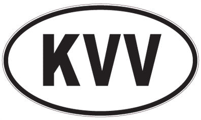 KVV - 3 Letter Initials Oval Sticker