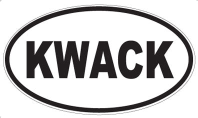 KWACK - Oval Magnet