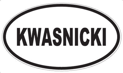 KWASNICKI - Oval Sticker