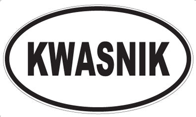 KWASNIK - Oval Sticker