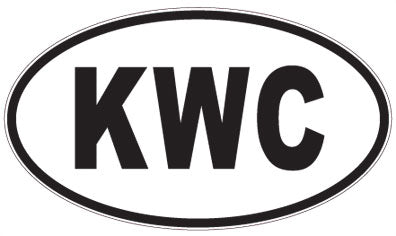 KWC - 3 Letter Initials Oval Magnet
