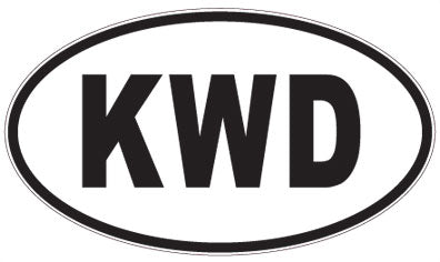 KWD - 3 Letter Initials Oval Magnet