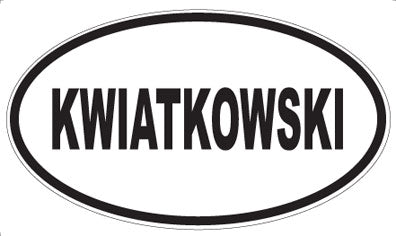 KWIATKOWSKI - Oval Magnet
