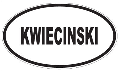 KWIECINSKI - Oval Sticker