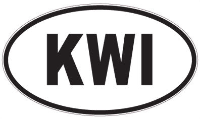 KWI - 3 Letter Initials Oval Magnet
