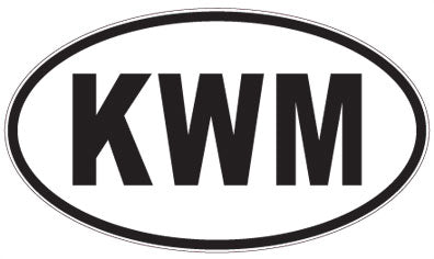 KWM - 3 Letter Initials Oval Sticker
