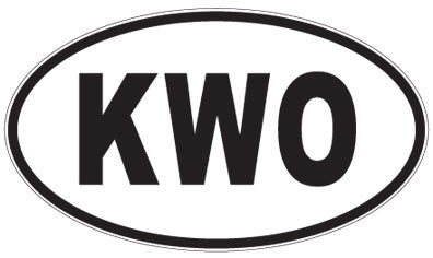 KWO - 3 Letter Initials Oval Magnet