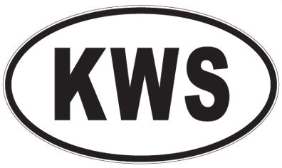KWS - 3 Letter Initials Oval Magnet