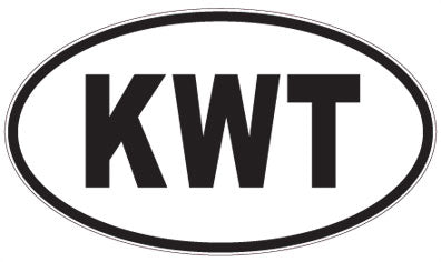 KWT - 3 Letter Initials Oval Magnet