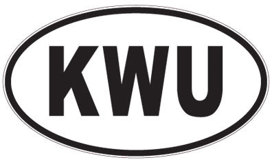 KWU - 3 Letter Initials Oval Sticker