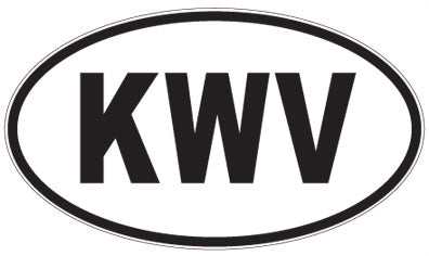 KWV - 3 Letter Initials Oval Magnet