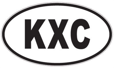 KXC - 3 Letter Initials Oval Magnet