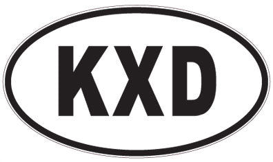 KXD - 3 Letter Initials Oval Sticker