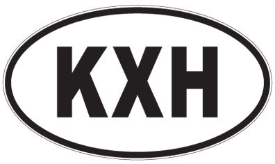 KXH - 3 Letter Initials Oval Magnet