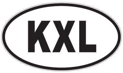 KXL - 3 Letter Initials Oval Sticker