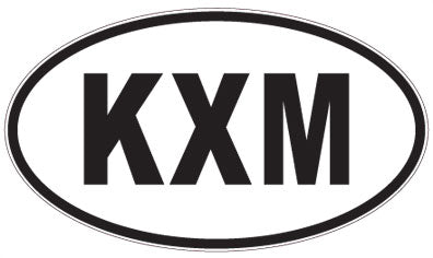 KXM - 3 Letter Initials Oval Magnet