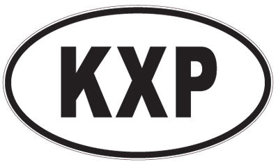 KXP - 3 Letter Initials Oval Magnet