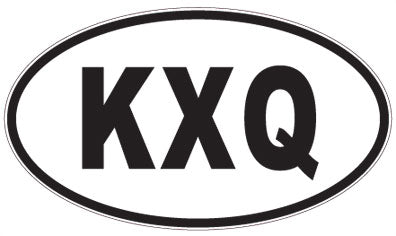 KXQ - 3 Letter Initials Oval Magnet