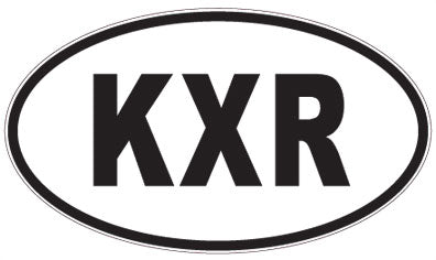 KXR - 3 Letter Initials Oval Sticker