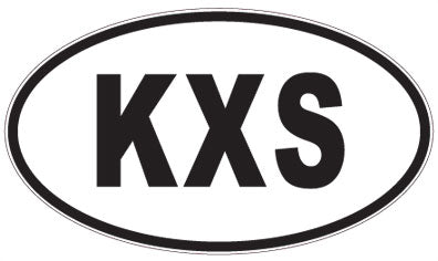 KXS - 3 Letter Initials Oval Magnet